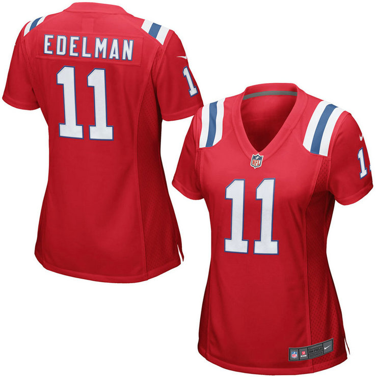 Women New England Patriots #11 Julian Edelman Red Game Jersey Women New England Patriots #11 Julian Edelman Red Game Jersey