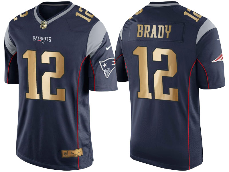 2016 Christmas New England Patriots #12 Tom Brady Navy Blue Golden Edition Jersey 2016 Christmas New England Patriots #12 Tom Brady Navy Blue Golden Edition Jersey