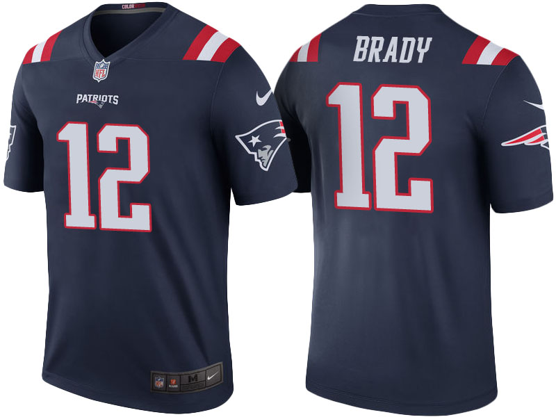 New England Patriots #12 Tom Brady Navy Color Rush Legend Jersey New England Patriots #12 Tom Brady Navy Color Rush Legend Jersey