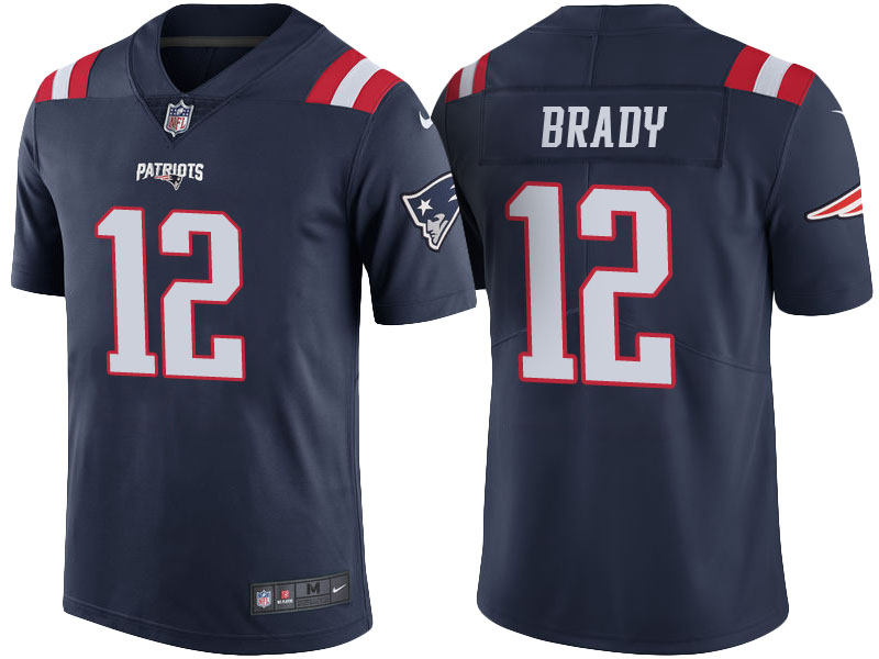 New England Patriots #12 Tom Brady Navy Color Rush Limited Jersey New England Patriots #12 Tom Brady Navy Color Rush Limited Jersey