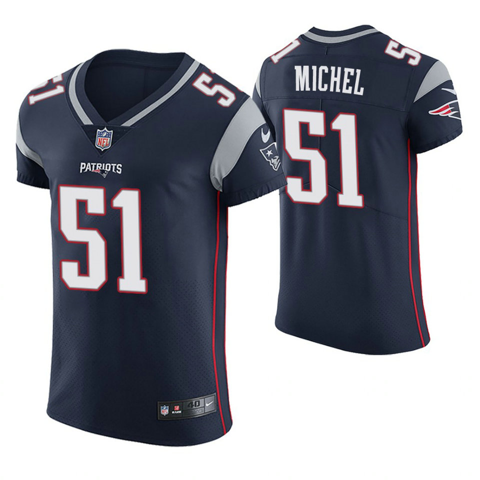 New England Patriots #51 Sony Michel Navy Elite Jersey New England Patriots #51 Sony Michel Navy Elite Jersey