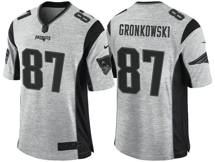 New England Patriots #87 Rob Gronkowski 2016 Gridiron Gray II Limited Jersey New England Patriots #87 Rob Gronkowski 2016 Gridiron Gray II Limited Jersey
