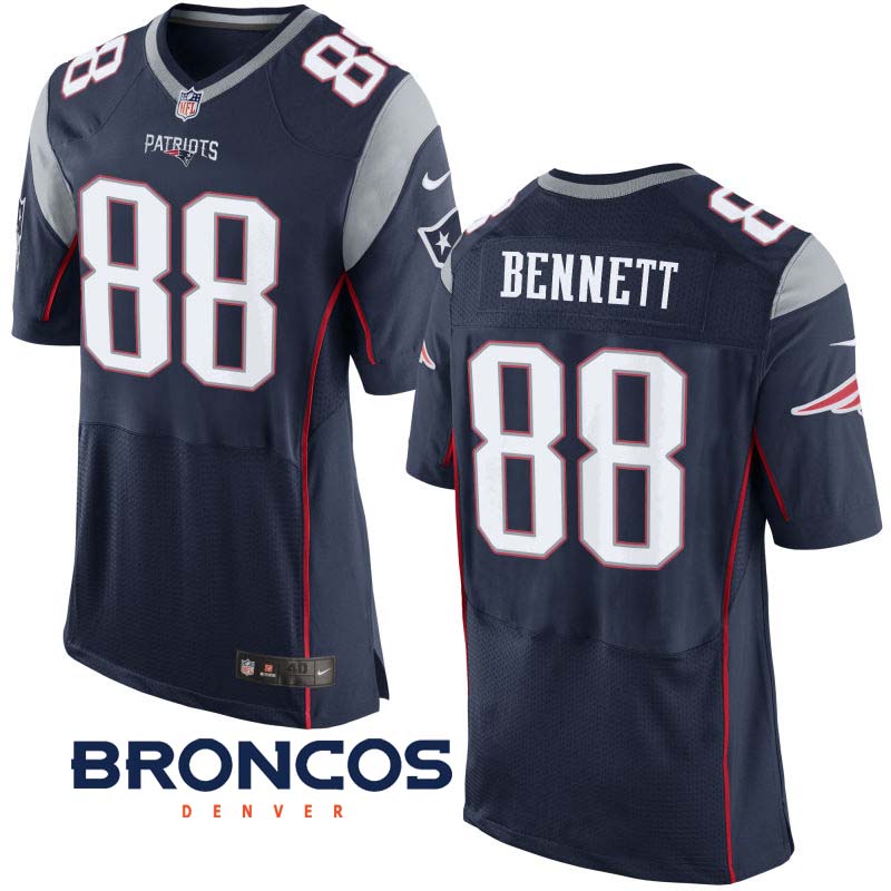 New England Patriots #88 Martellus Bennett Navy Elite Jersey New England Patriots #88 Martellus Bennett Navy Elite Jersey