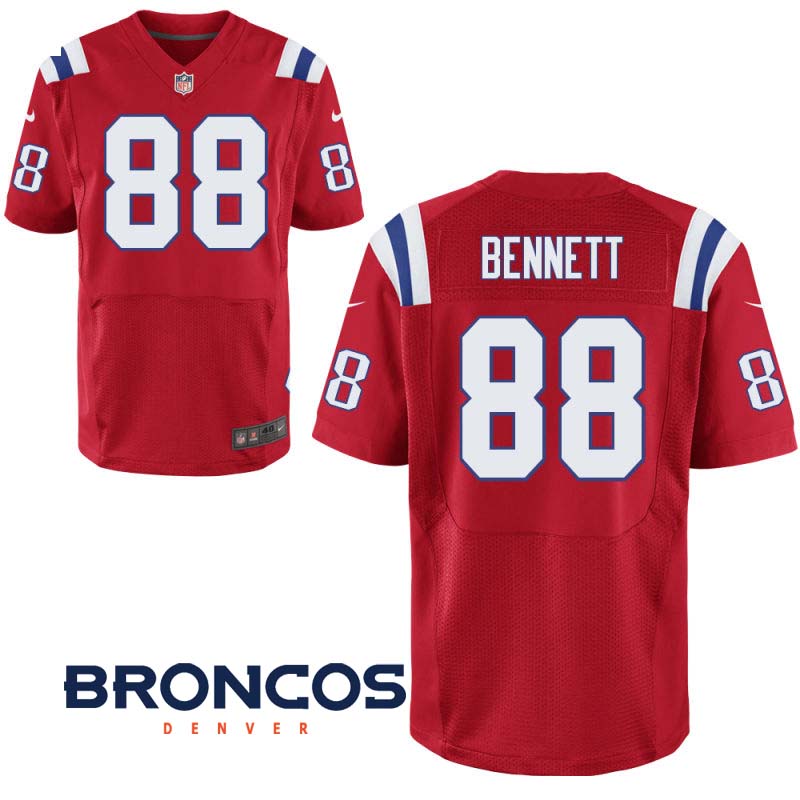 New England Patriots #88 Martellus Bennett Red Elite Jersey New England Patriots #88 Martellus Bennett Red Elite Jersey