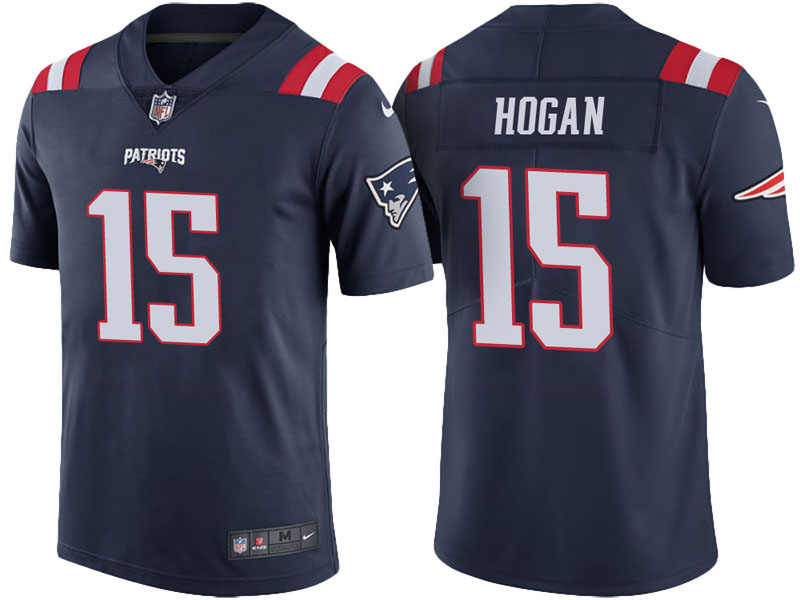 New England Patriots #15 Chris Hogan Navy Vapor Untouchable Color Rush Limited Jersey