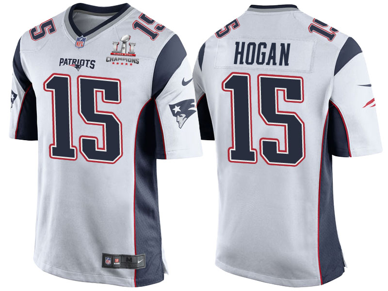 2017 Season Opener Patriots Chris Hogan White Super Bowl LI Champions Patch Jersey