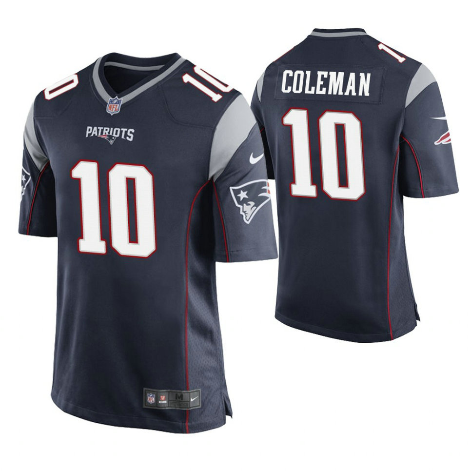 New England Patriots #10 Corey Coleman Navy Game Jersey New England Patriots #10 Corey Coleman Navy Game Jersey