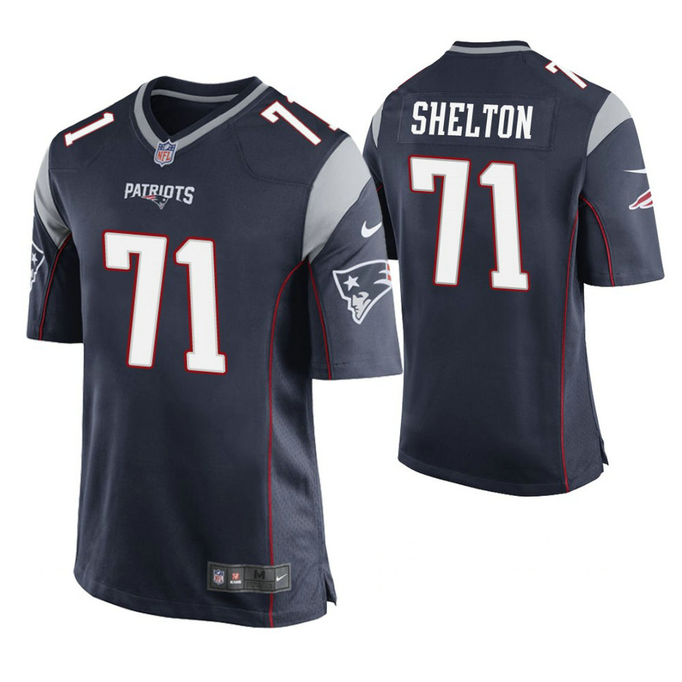 New England Patriots #71 Danny Shelton Navy Game Jersey New England Patriots #71 Danny Shelton Navy Game Jersey
