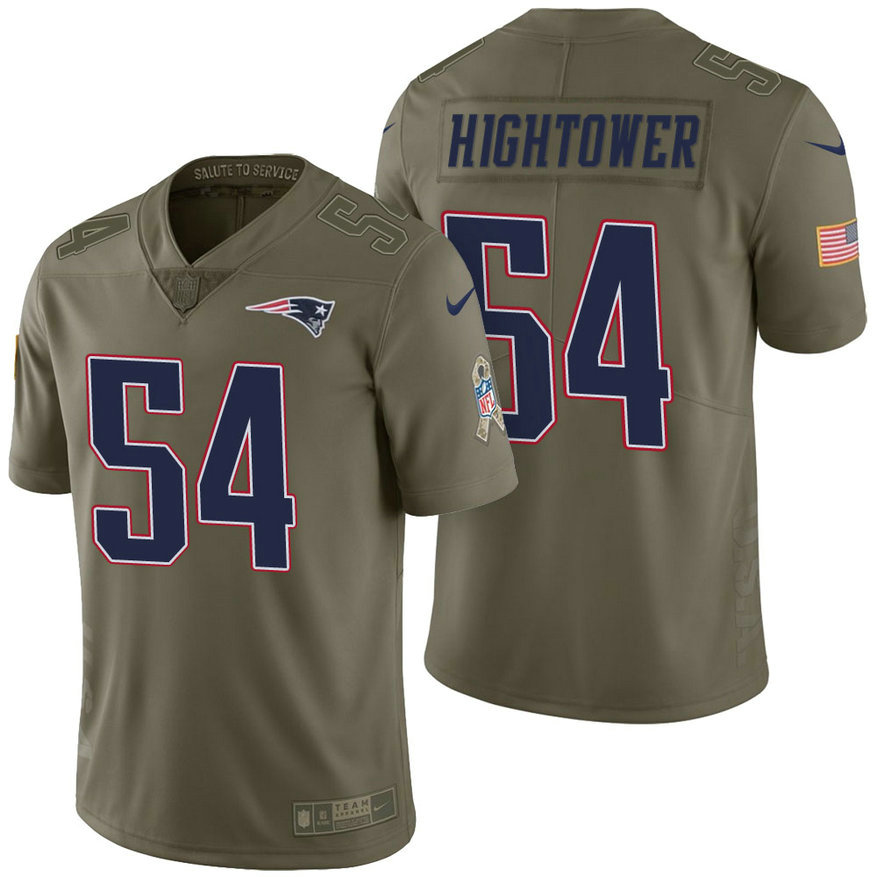 New England Patriots #54 Dont'a Hightower Olive 2017 Salute to Service Limited Jersey New England Patriots #54 Dont'a Hightower Olive 2017 Salute to Service Limited Jersey