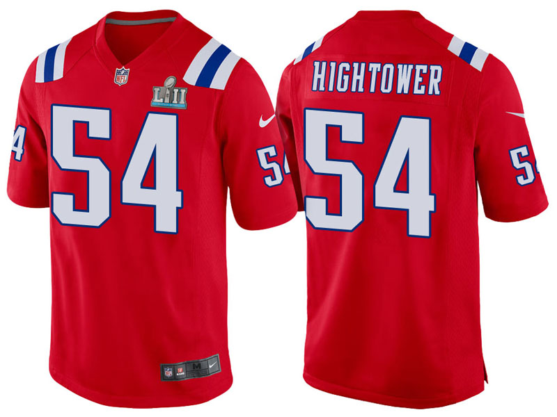 New England Patriots #54 Dont'a Hightower Red Super Bowl LII Bound Game Jersey New England Patriots #54 Dont'a Hightower Red Super Bowl LII Bound Game Jersey