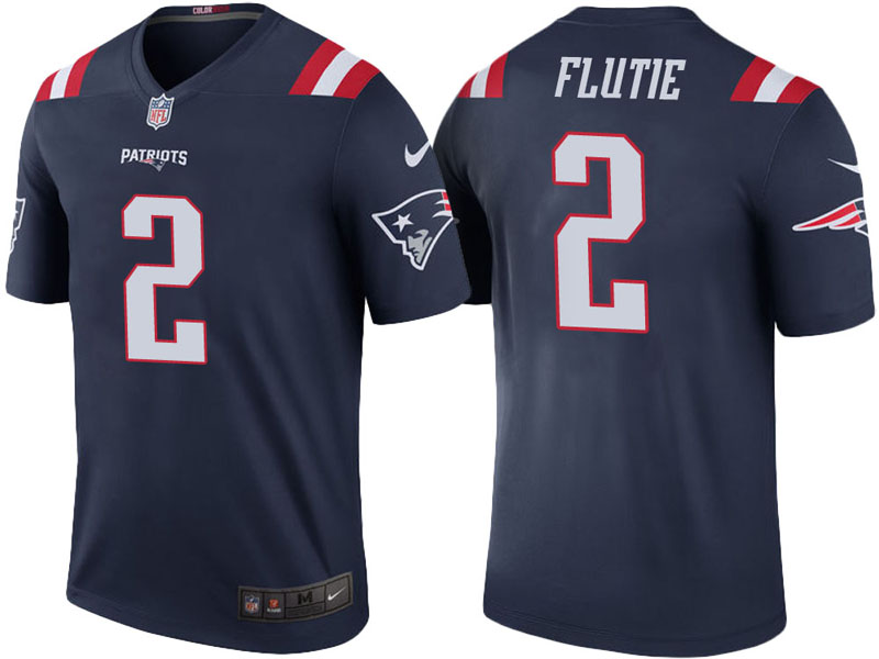New England Patriots #2 Doug Flutie Navy Color Rush Legend Jersey New England Patriots #2 Doug Flutie Navy Color Rush Legend Jersey