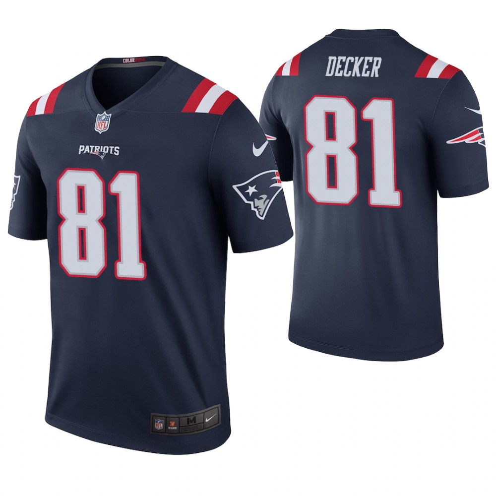 New England Patriots #81 Eric Decker Navy Color Rush Legend Jersey New England Patriots #81 Eric Decker Navy Color Rush Legend Jersey