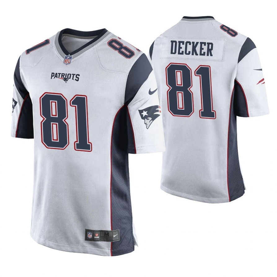 New England Patriots #81 Eric Decker White Game Jersey New England Patriots #81 Eric Decker White Game Jersey