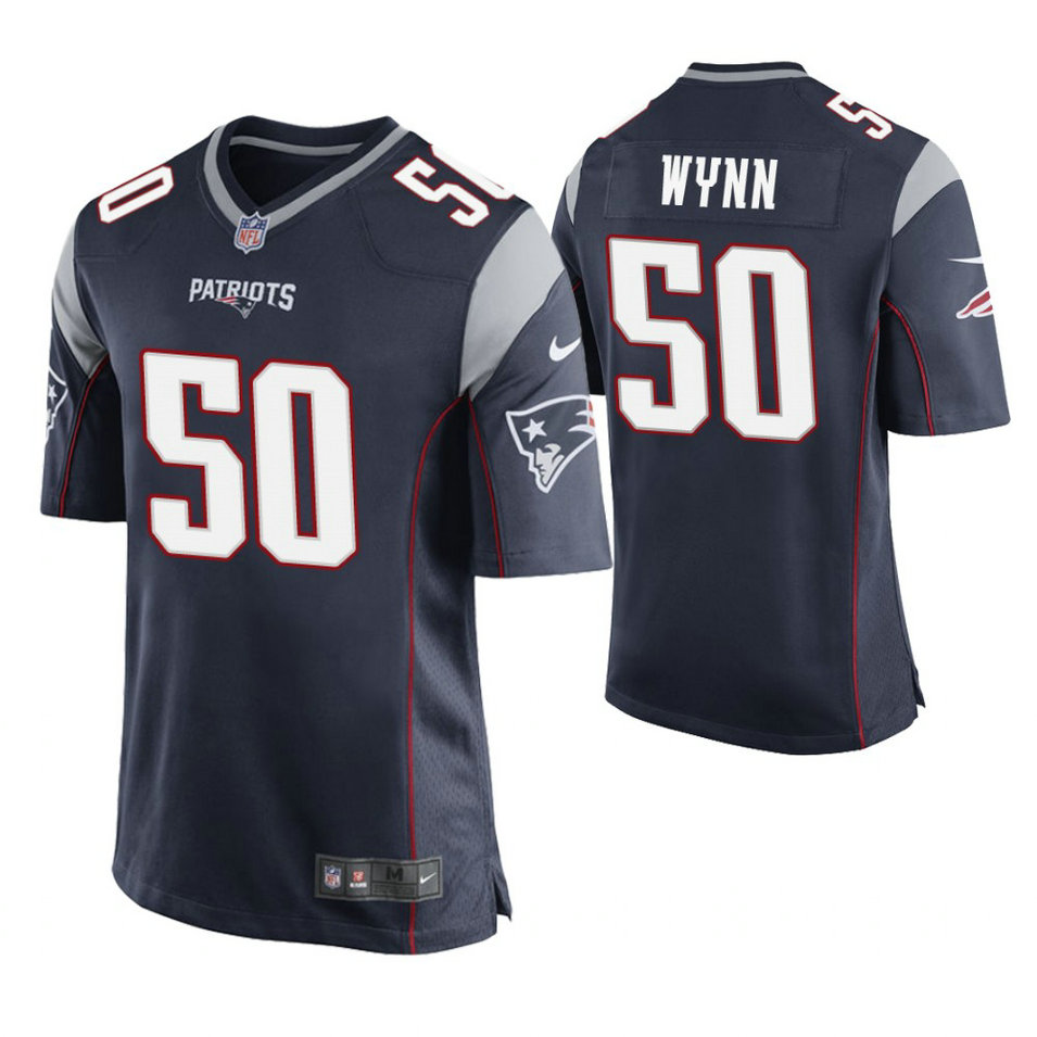 New England Patriots #50 Isaiah Wynn Navy Game Jersey New England Patriots #50 Isaiah Wynn Navy Game Jersey