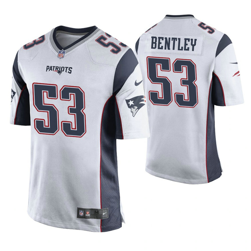 New England Patriots #53 Ja'Whaun Bentley White Game Jersey New England Patriots #53 Ja'Whaun Bentley White Game Jersey