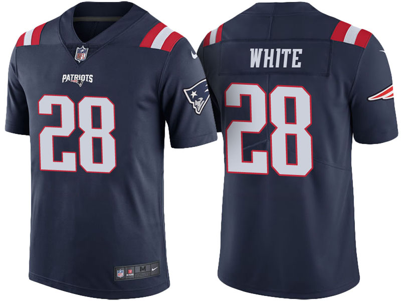 New England Patriots #28 James White Navy Vapor Untouchable Color Rush Limited Jersey New England Patriots #28 James White Navy Vapor Untouchable Color Rush Limited Jersey