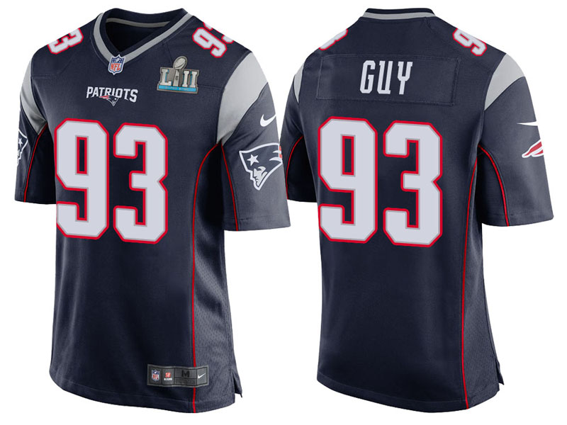 New England Patriots #93 Lawrence Guy Navy Super Bowl LII Bound Game Jersey New England Patriots #93 Lawrence Guy Navy Super Bowl LII Bound Game Jersey