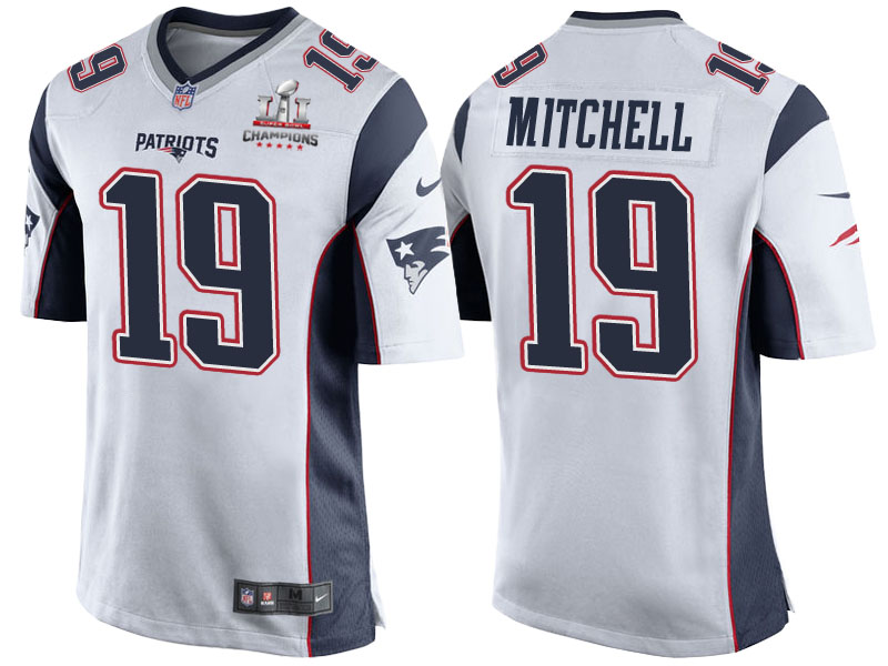 2017 Season Opener Patriots Malcolm Mitchell White Super Bowl LI Champions Patch Jersey