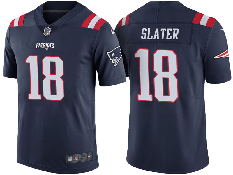New England Patriots #18 Matthew Slater Navy Vapor Untouchable Color Rush Limited Jersey