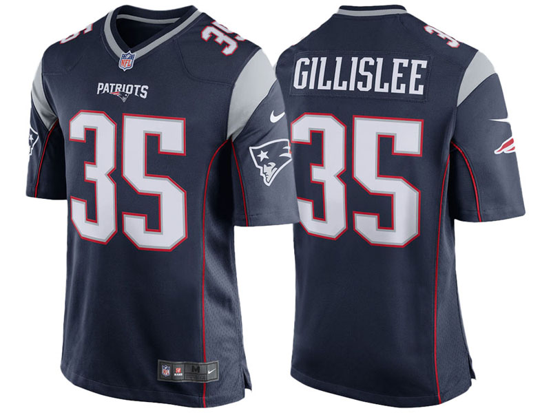 New England Patriots #35 Mike Gillislee Navy Game Jersey