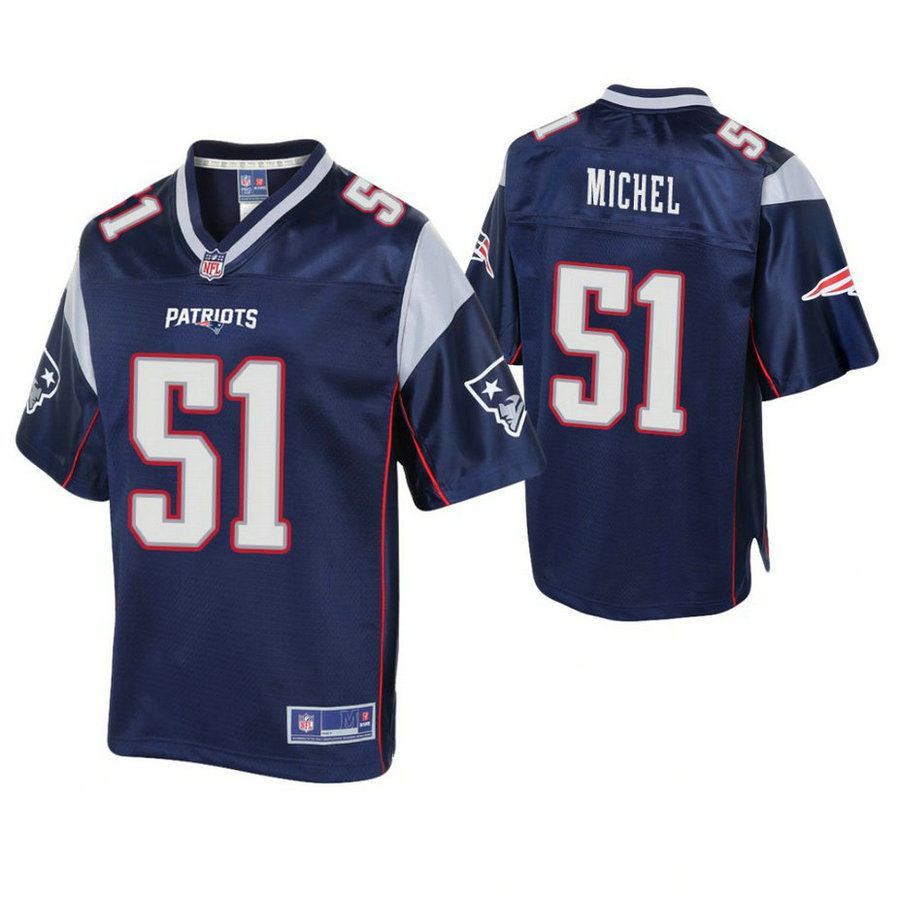 New England Patriots #51 Sony Michel 2018 Draft Navy Player Pro Line Jersey New England Patriots #51 Sony Michel 2018 Draft Navy Player Pro Line Jersey