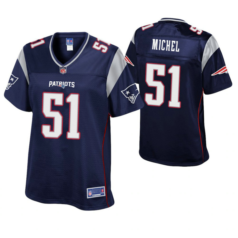 New England Patriots #51 Sony Michel 2018 Draft Navy Player Pro Line Jersey New England Patriots #51 Sony Michel 2018 Draft Navy Player Pro Line Jersey