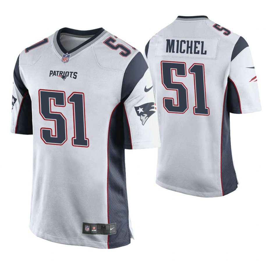 New England Patriots #51 Sony Michel White Game Jersey New England Patriots #51 Sony Michel White Game Jersey