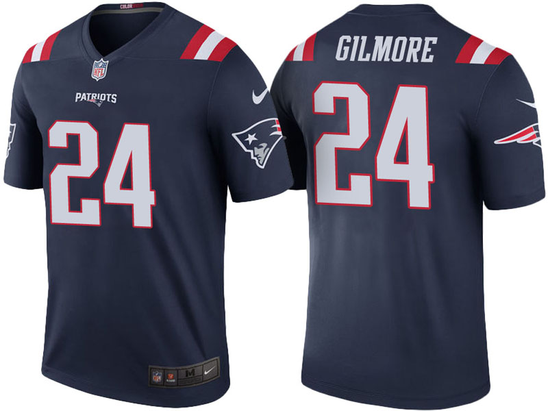 New England Patriots #24 Stephon Gilmore Navy Color Rush Legend Jersey New England Patriots #24 Stephon Gilmore Navy Color Rush Legend Jersey