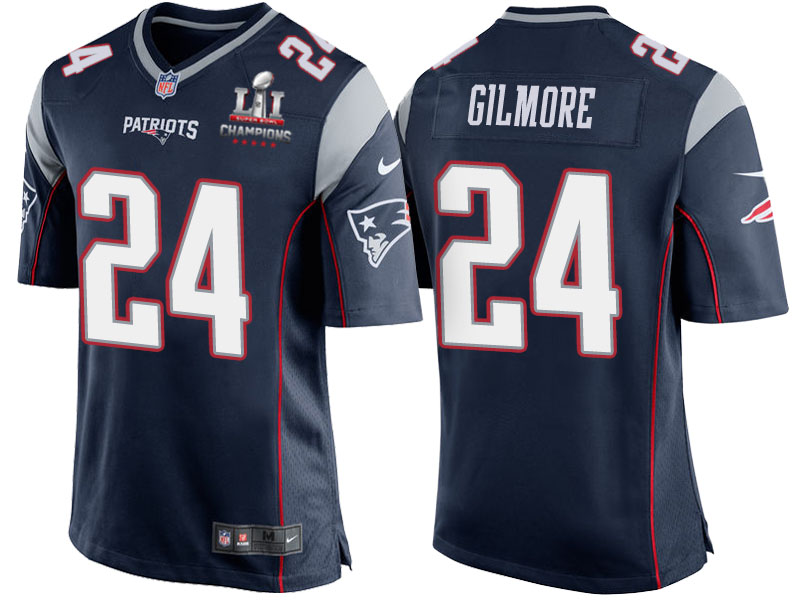Patriots Stephon Gilmore Navy Super Bowl LI Champions Patch 2017 Season Opener Jersey Patriots Stephon Gilmore Navy Super Bowl LI Champions Patch 2017 Season Opener Jersey