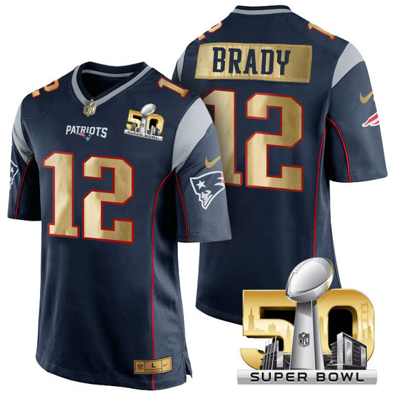 New England Patriots #12 Tom Brady Navy Blue Super Bowl 50 Limited Jersey New England Patriots #12 Tom Brady Navy Blue Super Bowl 50 Limited Jersey