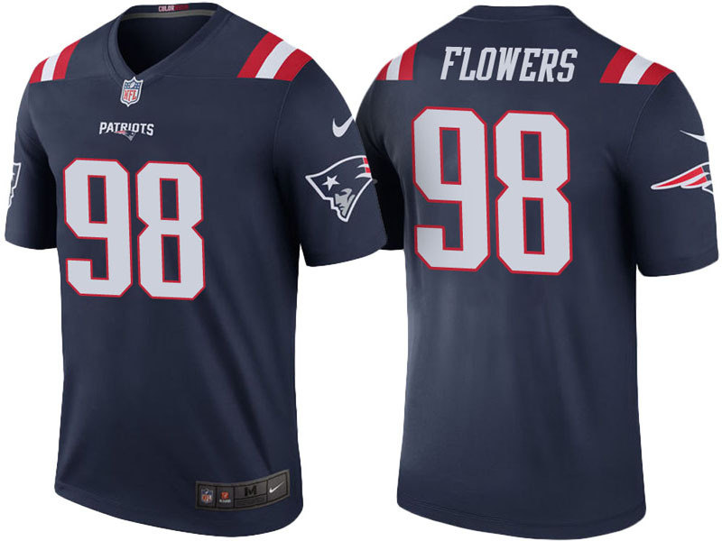 New England Patriots #98 Trey Flowers Navy Color Rush Legend Jersey New England Patriots #98 Trey Flowers Navy Color Rush Legend Jersey