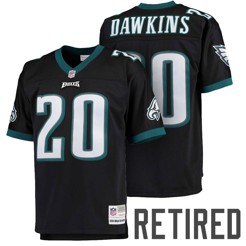 Philadelphia Eagles #20 Brian Dawkins Black Retired Player Replica Jersey Philadelphia Eagles #20 Brian Dawkins Black Retired Player Replica Jersey