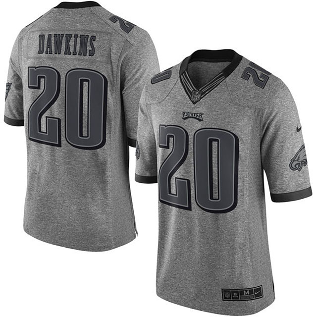 Philadelphia Eagles #20 Brian Dawkins Gridiron Gray Limited Jersey Philadelphia Eagles #20 Brian Dawkins Gridiron Gray Limited Jersey