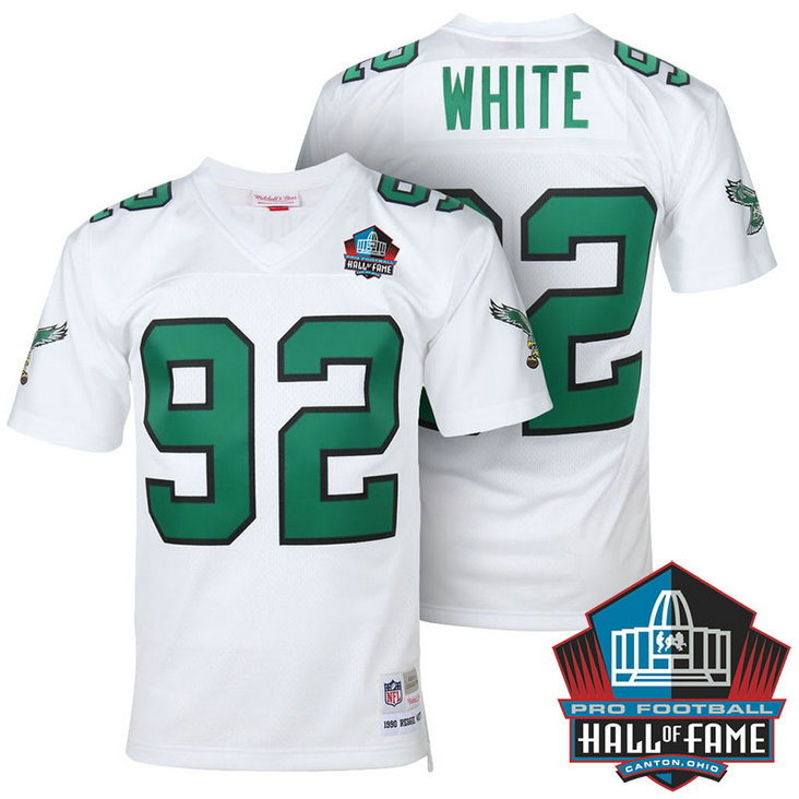 Hall Of Fame Philadelphia Eagles #92 Reggie White White Retired Player Jersey Hall Of Fame Philadelphia Eagles #92 Reggie White White Retired Player Jersey