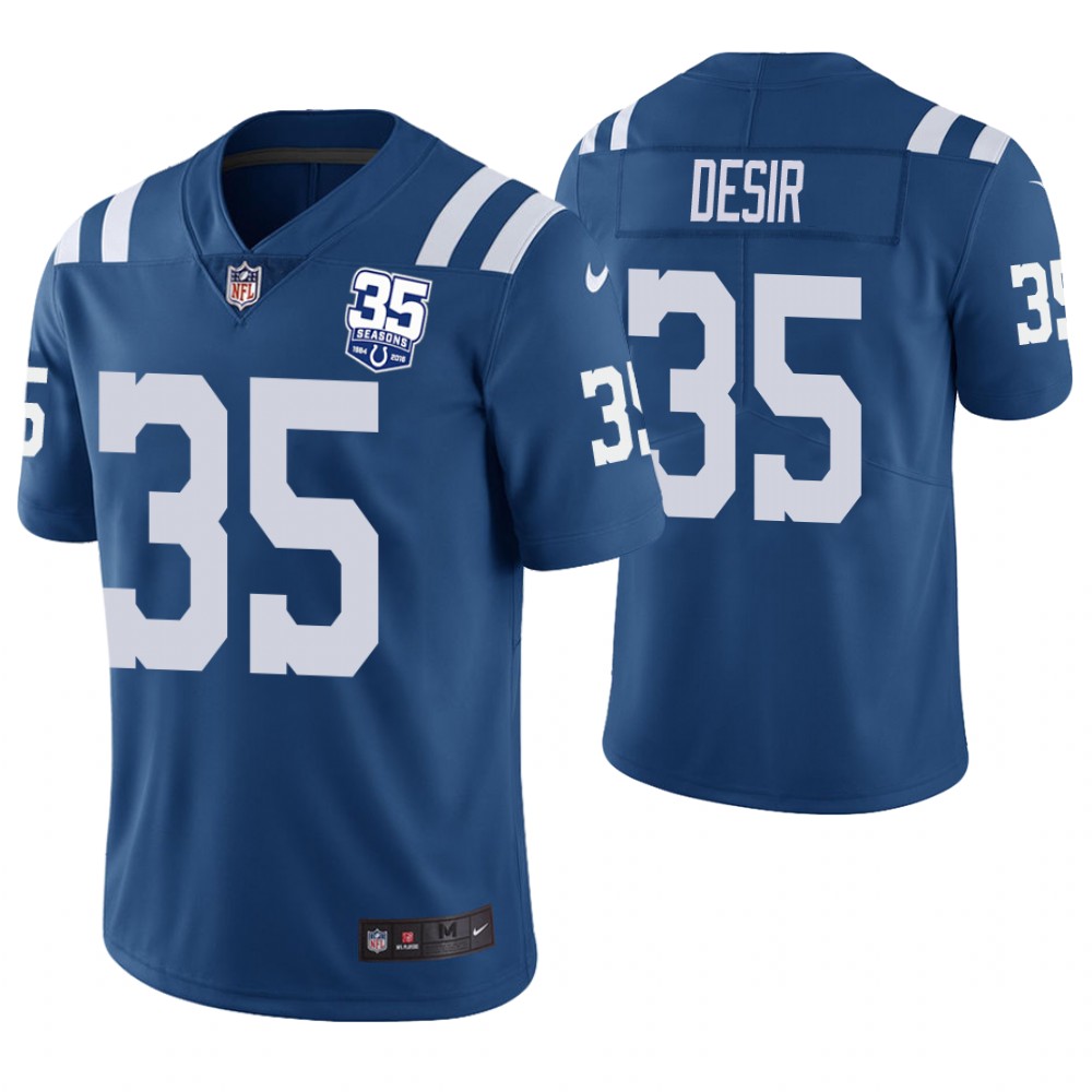 Indianapolis Colts #35 Pierre Desir Royal 35th Anniversary Vapor Untouchable Limited Player Jersey