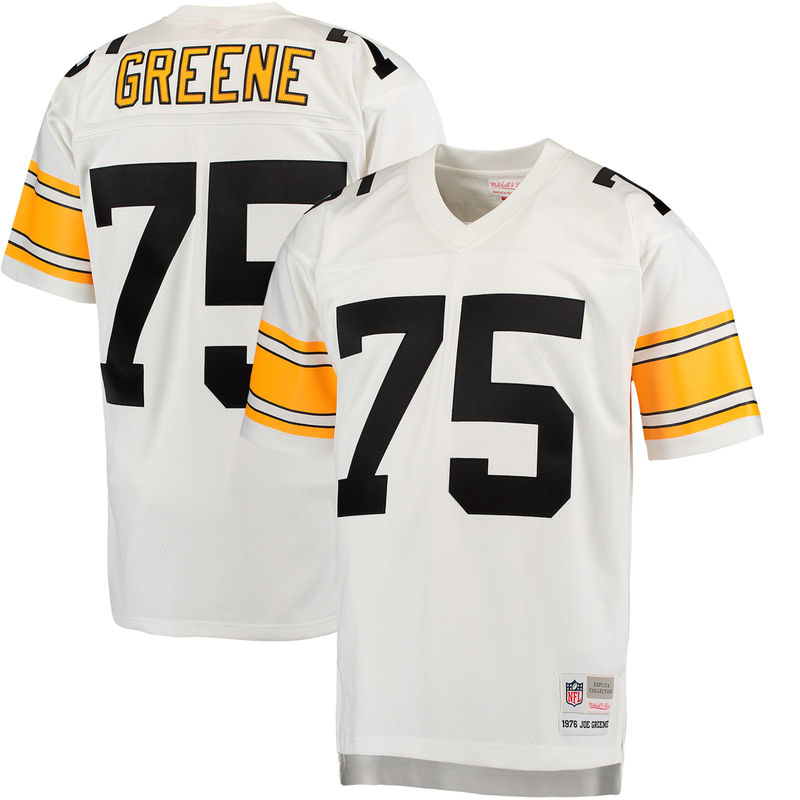 Pittsburgh Steelers #75 Joe Greene White Retired Player Vintage Jersey