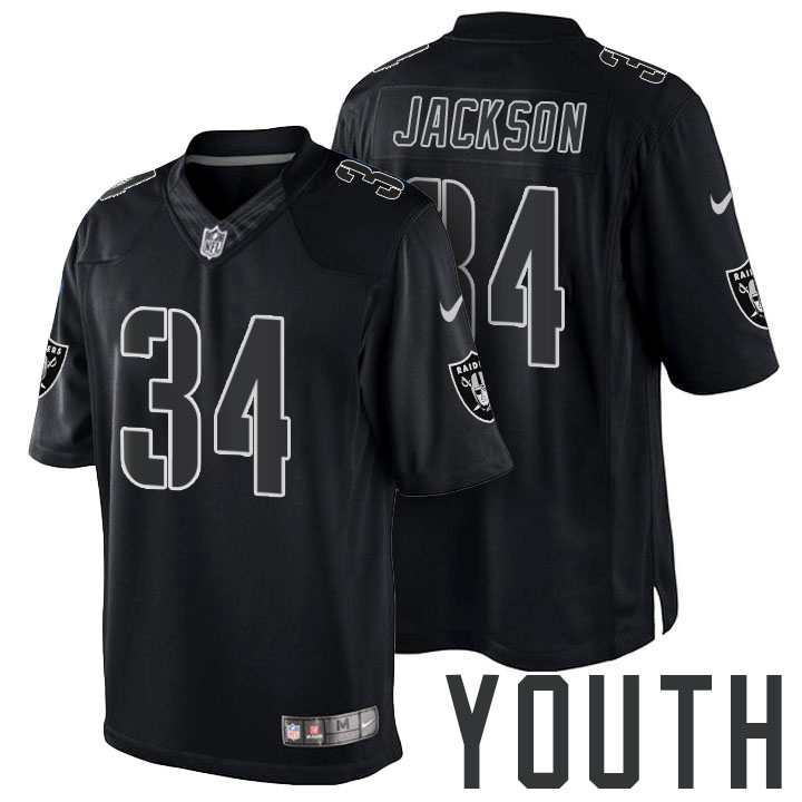 Youth Oakland Raiders #34 Bo Jackson Black Impact Limited Jersey Youth Oakland Raiders #34 Bo Jackson Black Impact Limited Jersey
