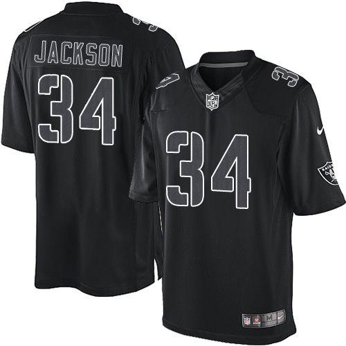 Oakland Raiders #34 Bo Jackson Limited Impact Black Jersey