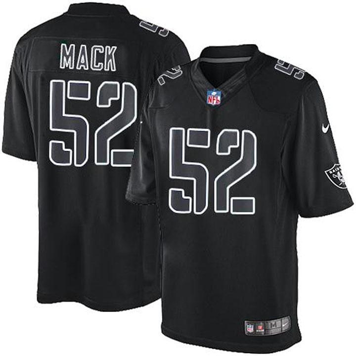 Oakland Raiders #52 Khalil Mack Limited Impact Black Jersey