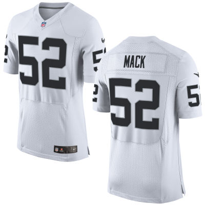 Oakland Raiders #52 Khalil Mack White Elite Jersey