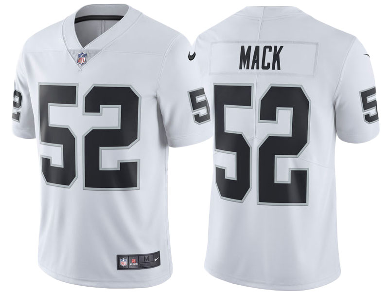 2017 Oakland Raiders #52 Khalil Mack White Vapor Untouchable Limited Jersey 2017 Oakland Raiders #52 Khalil Mack White Vapor Untouchable Limited Jersey