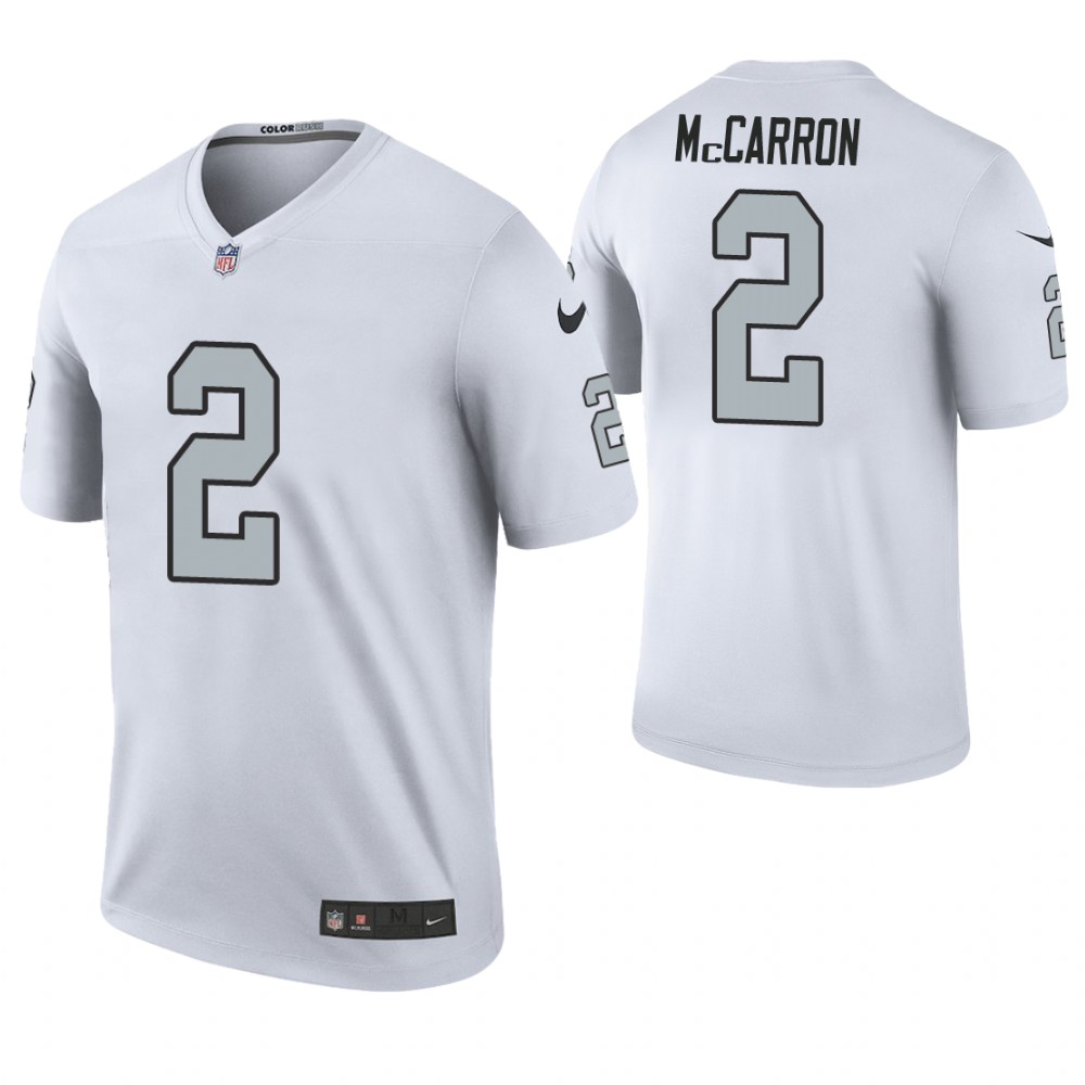 Oakland Raiders #2 AJ McCarron White Color Rush Legend Jersey