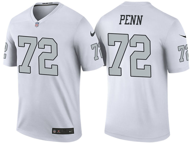 Oakland Raiders #72 Donald Penn White Color Rush Legend Jersey Oakland Raiders #72 Donald Penn White Color Rush Legend Jersey