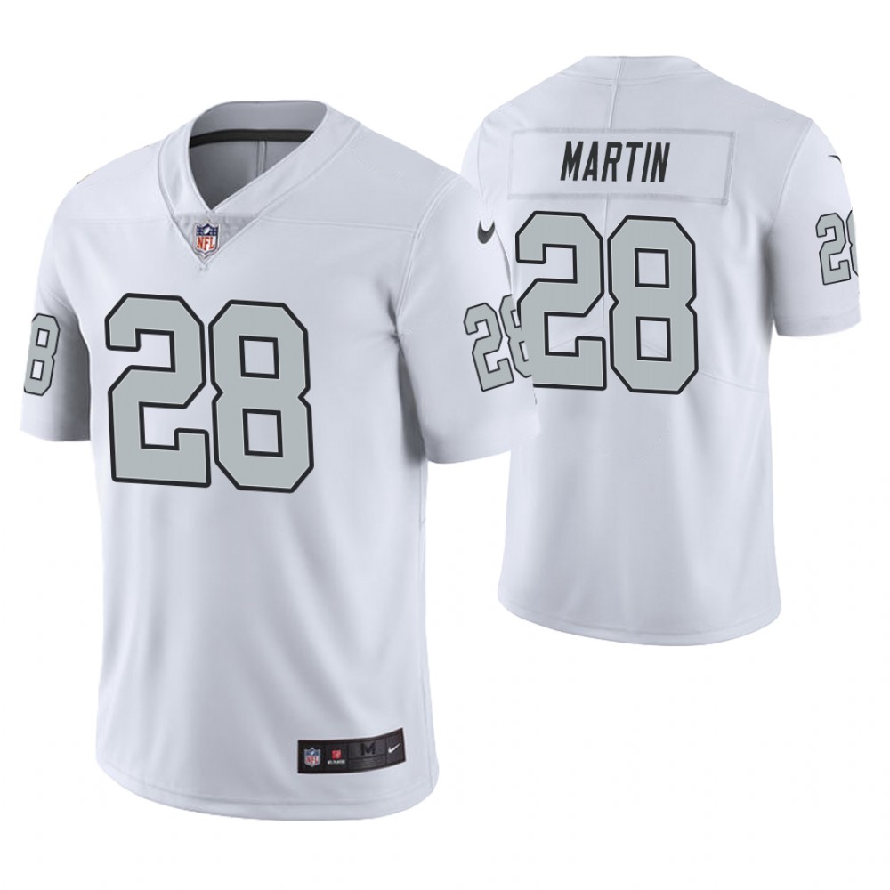 Oakland Raiders #28 Doug Martin White Color Rush Legend Jersey