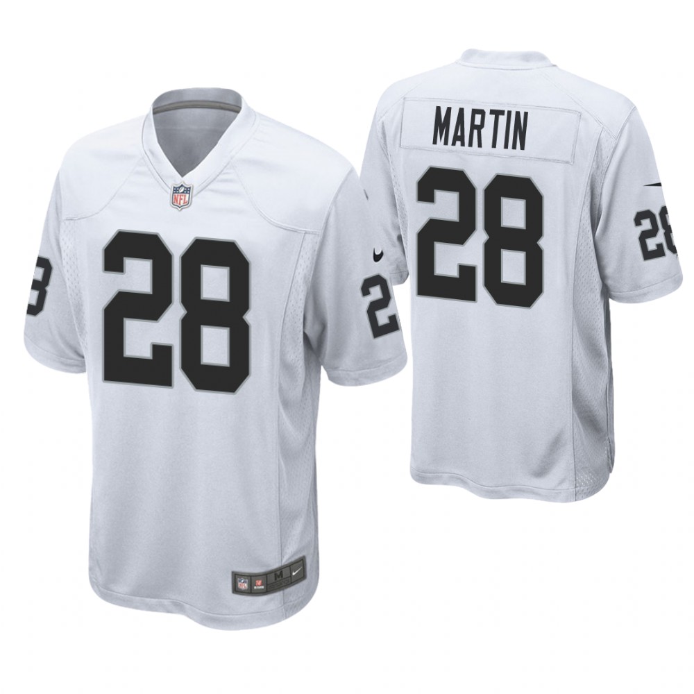 Oakland Raiders #28 Doug Martin White Game Jersey