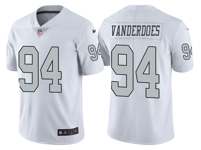 Oakland Raiders #94 Eddie Vanderdoes White Vapor Untouchable Color Rush Limited Jersey Oakland Raiders #94 Eddie Vanderdoes White Vapor Untouchable Color Rush Limited Jersey