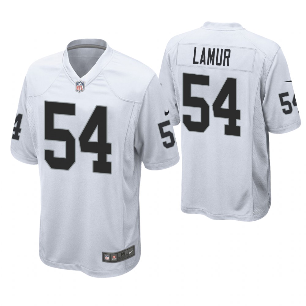 Oakland Raiders #54 Emmanuel Lamur White Game Jersey Oakland Raiders #54 Emmanuel Lamur White Game Jersey
