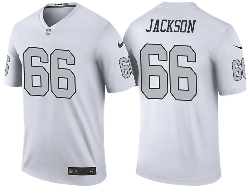 Oakland Raiders #66 Gabe Jackson White Color Rush Legend Jersey Oakland Raiders #66 Gabe Jackson White Color Rush Legend Jersey