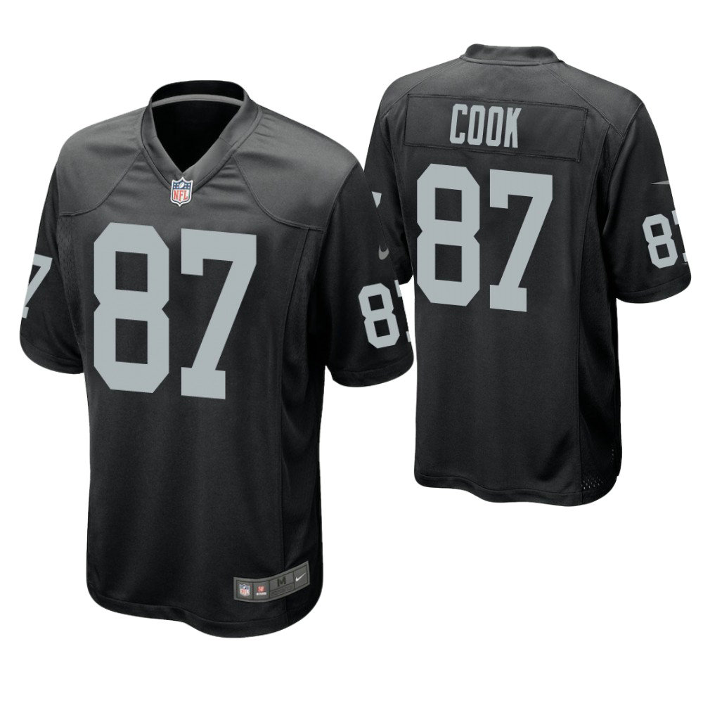 Oakland Raiders #87 Jared Cook Black Game Jersey Oakland Raiders #87 Jared Cook Black Game Jersey