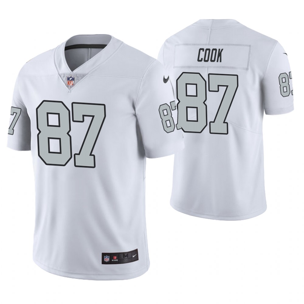Oakland Raiders #87 Jared Cook White Color Rush Legend Jersey Oakland Raiders #87 Jared Cook White Color Rush Legend Jersey